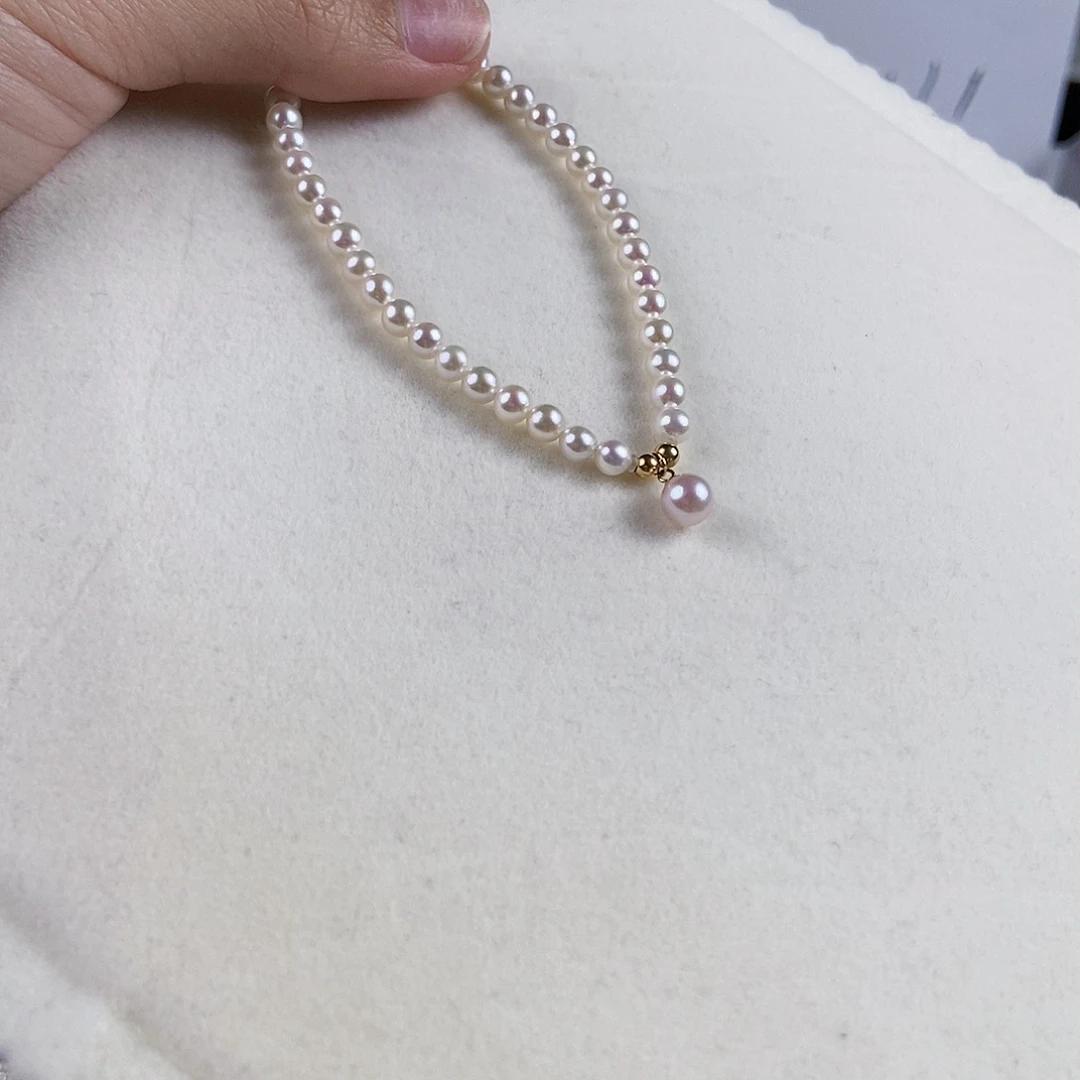 淡水珍珠手绳18K金镶嵌