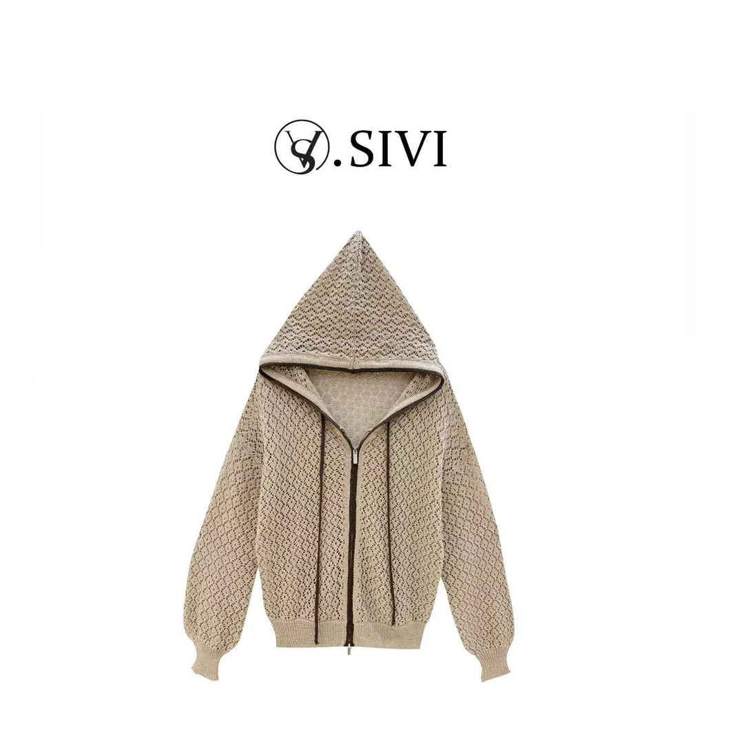 熙薇【 稗史残页】2025早秋新款休闲百搭设计师毛衣开衫H3799