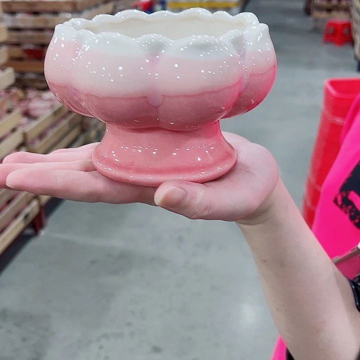 有孔，凑10元包邮陶瓷花盆发货！