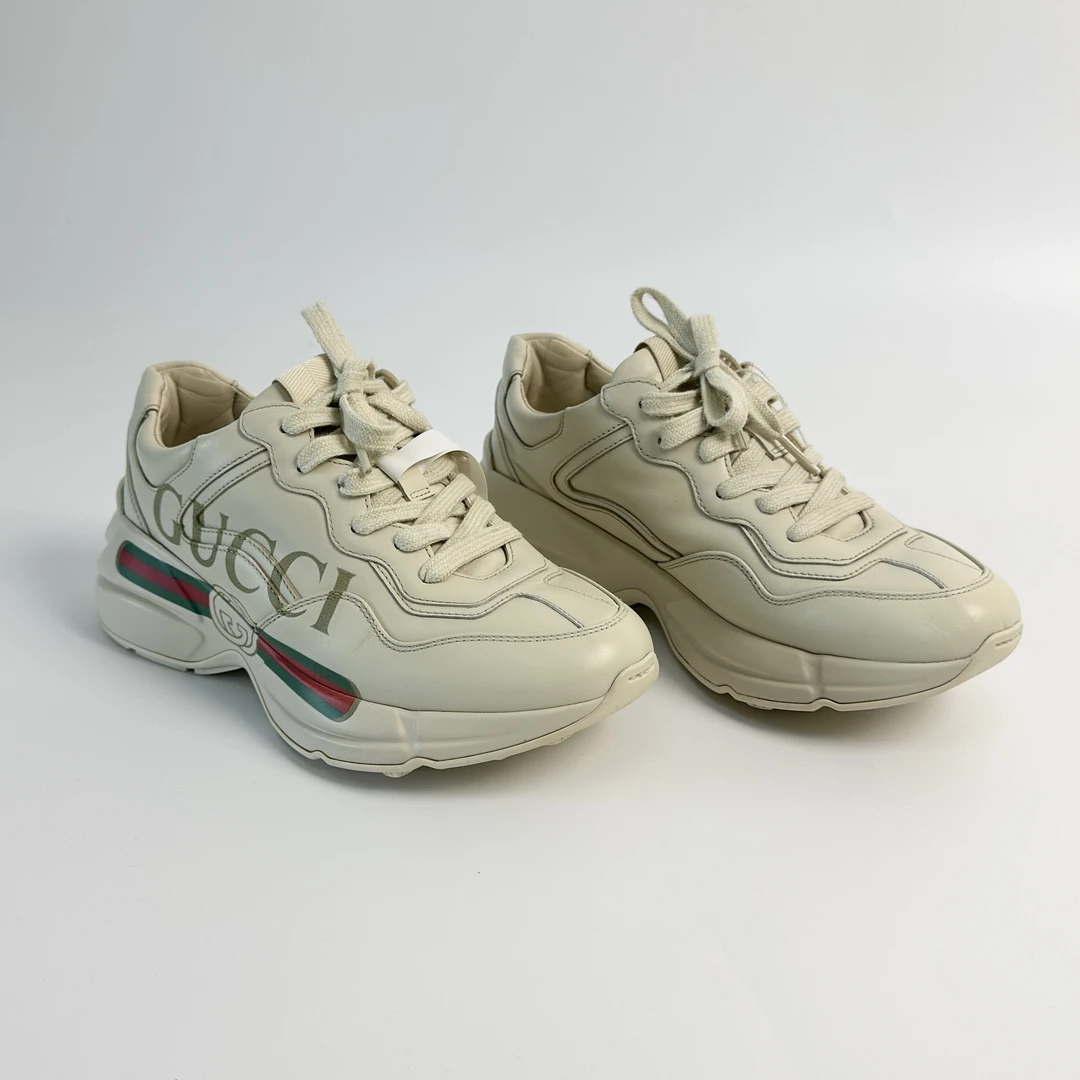 99新 GUCCI/古驰 /36码/古驰米白色女士腰带老爹鞋/时尚百搭/8251
