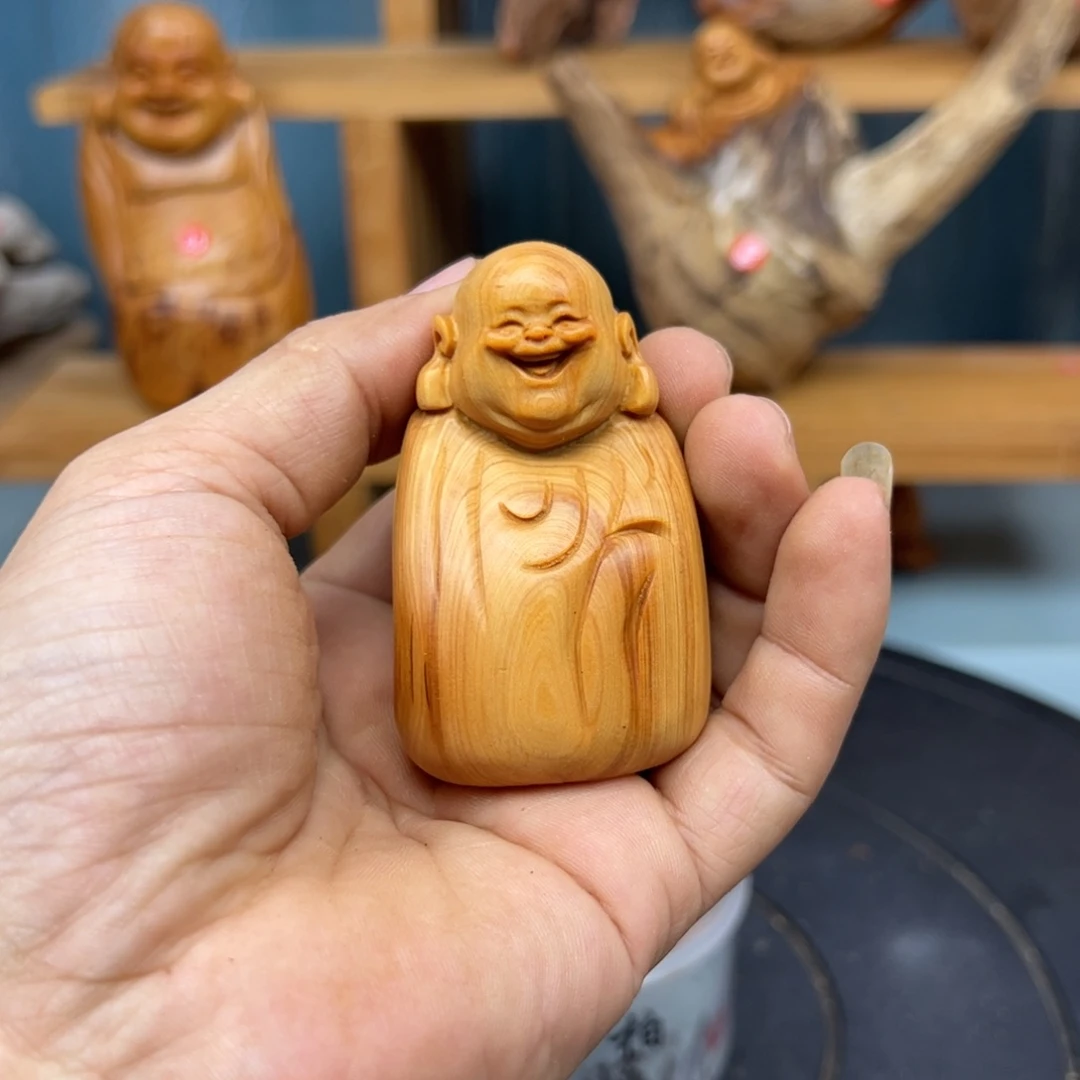 木财**爷崖柏木摆件手把件