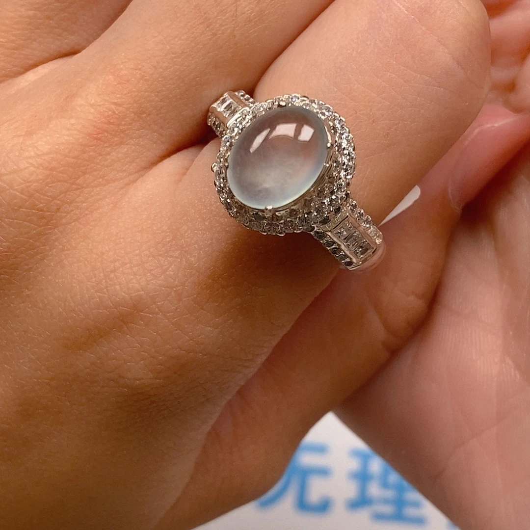 翡翠戒指未镶嵌风*白冰