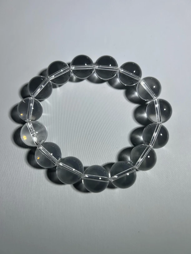 天然白水晶手链14mm全净体AA级