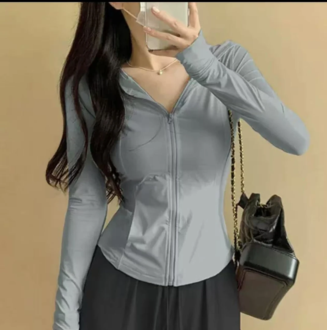 爆款冰丝带帽短款防晒衣韩版外套薄款百搭上衣休闲修身显瘦