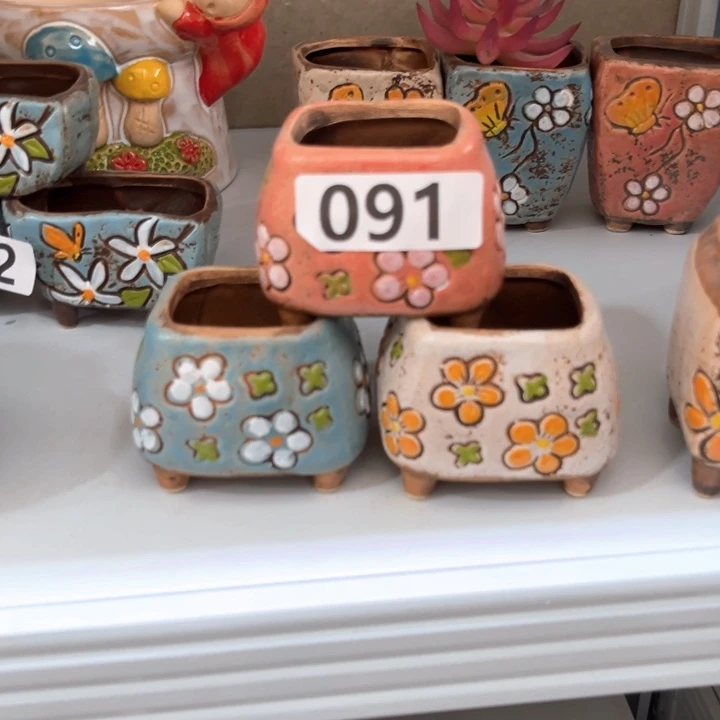 紫砂花盆粗陶材质多肉花盆