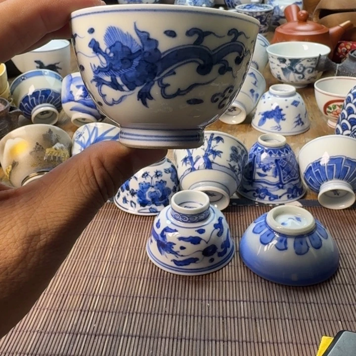 青花瓷器杯子茶具