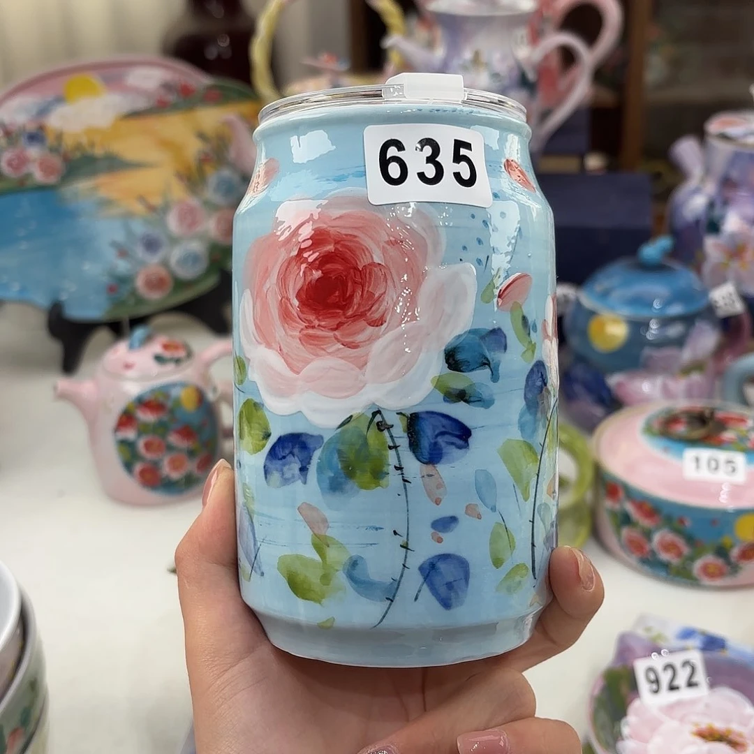 景德镇手绘高温釉下彩陶瓷茶具
