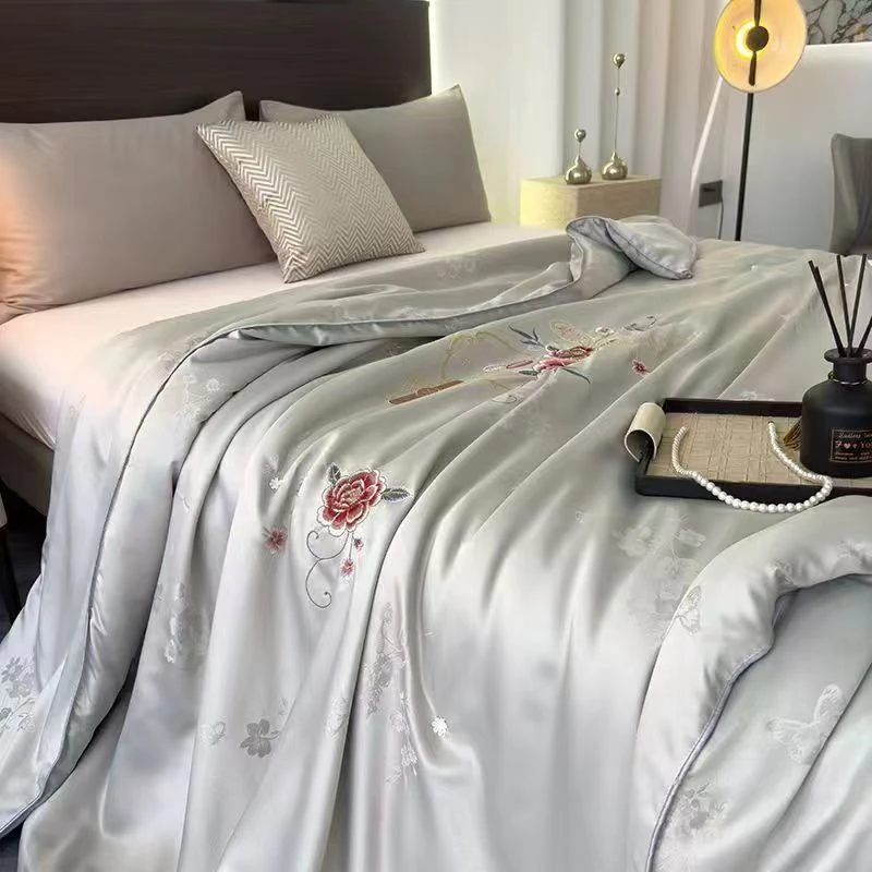 【殷总】重工提花刺绣蚕丝被