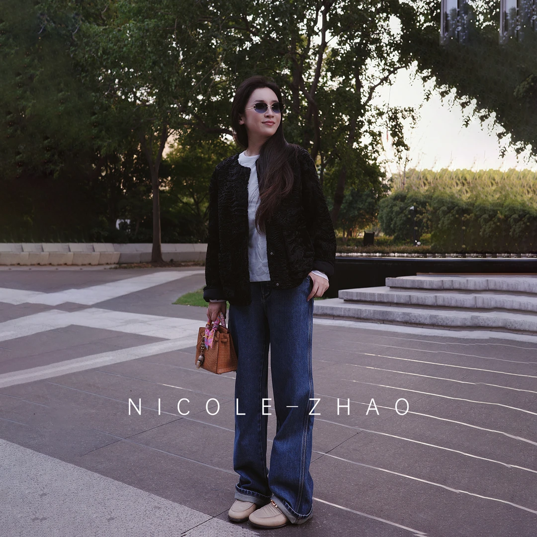 【贵姐NICOLE】超显高高定宽松气质时尚舒适牛仔裤5NKN021