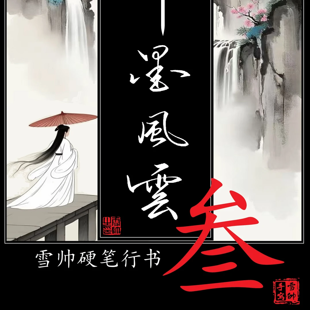 笔墨风云第3代，硬笔练字行书章法字帖临摹作品集