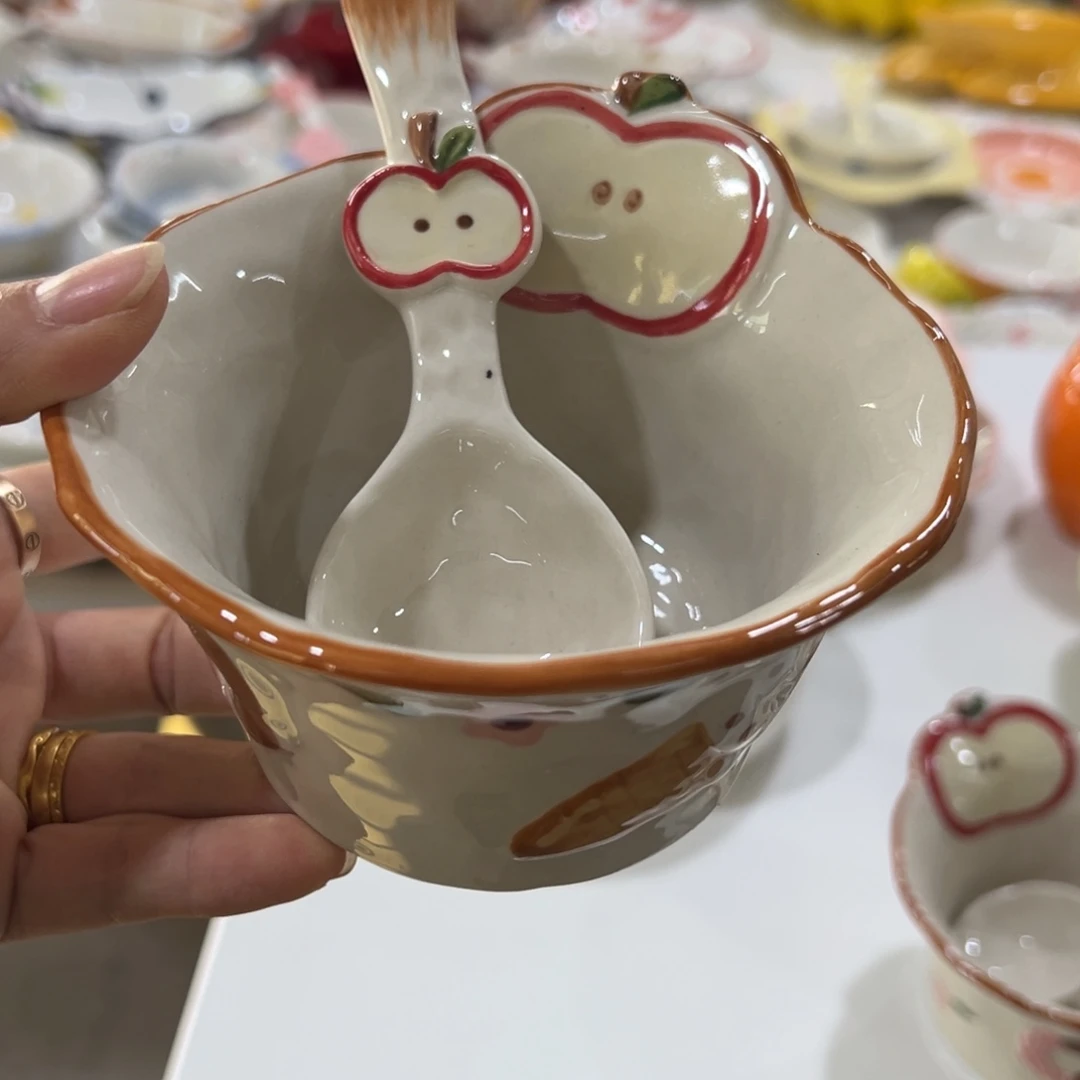 摆件陶高温陶瓷釉下彩微瑕！