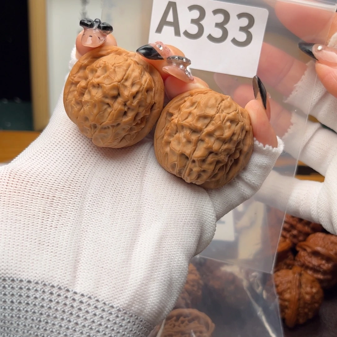 文玩核桃把件37甲骨纹a333