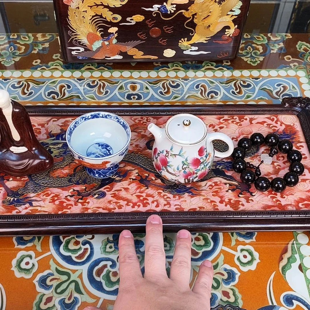 红酸枝木类成套家具大红酸枝托盘