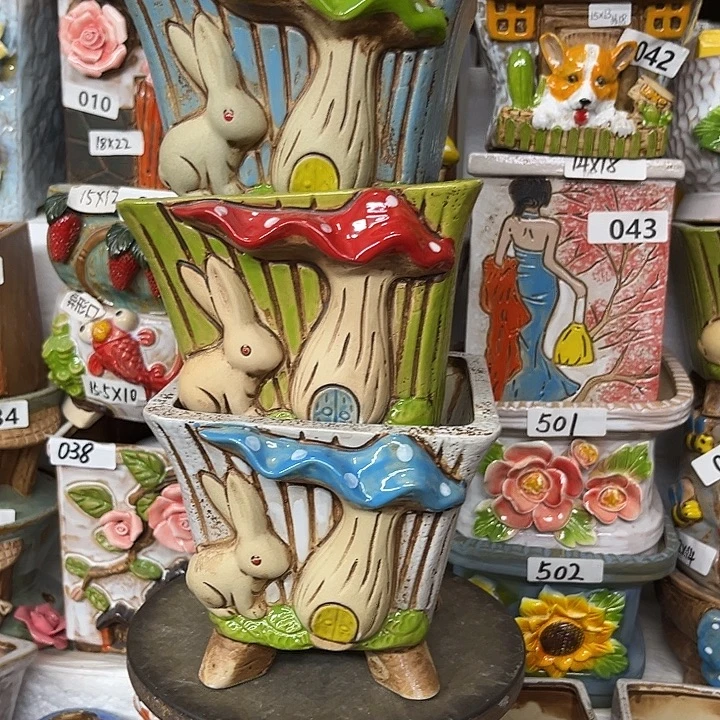 粗陶材质多肉花盆