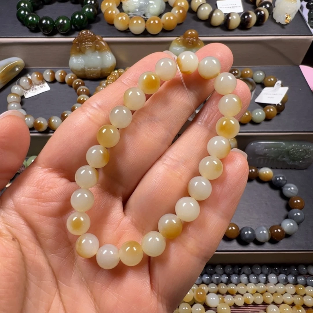 和田玉未镶嵌手链卡8