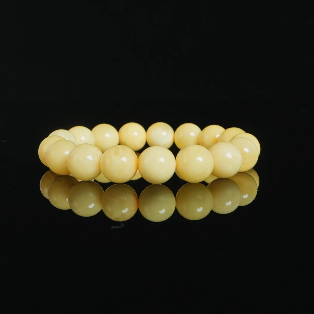 M5875 蜜蜡圆珠手串 12mm 19.16g