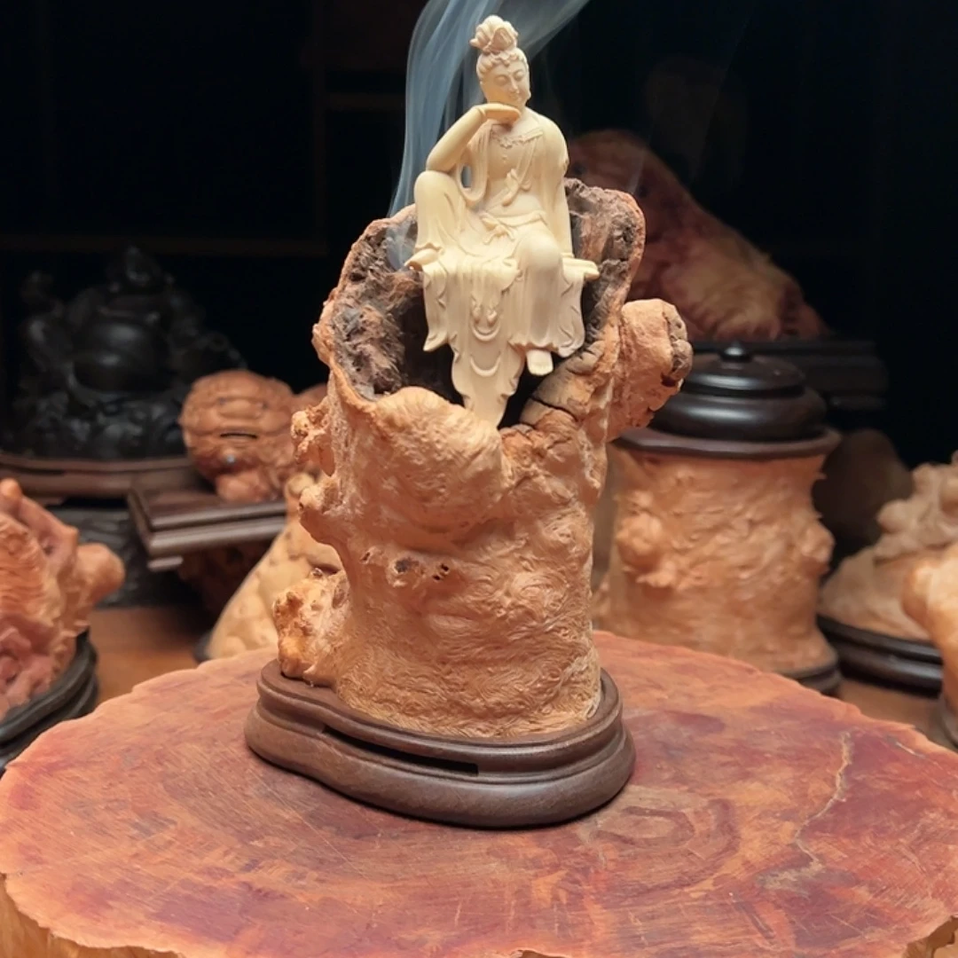 慢***活荔枝木荔枝木随型香炉摆件149