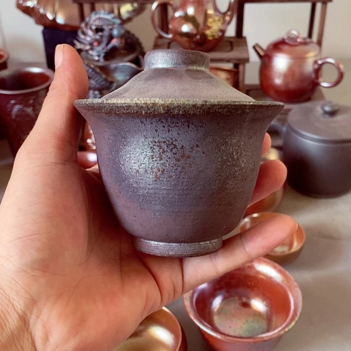 柴烧茶具陶瓷杯子