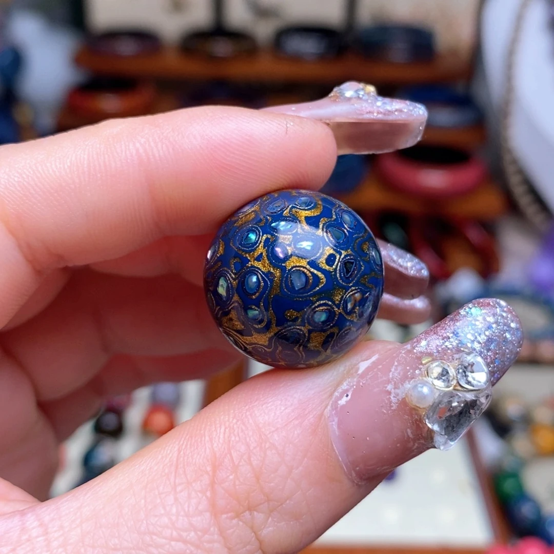 大漆珠20mm螺钿精品单珠