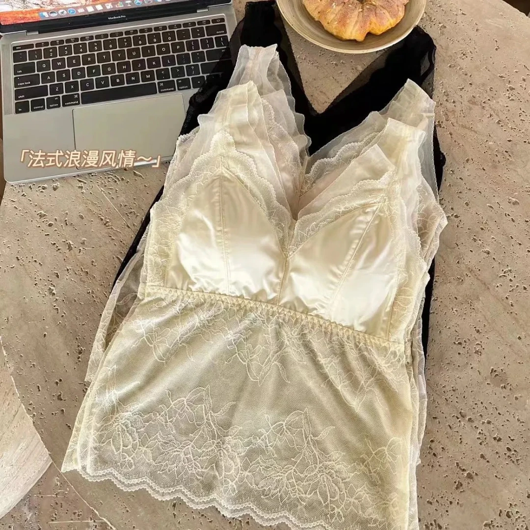 无心家丝绒蕾丝美背