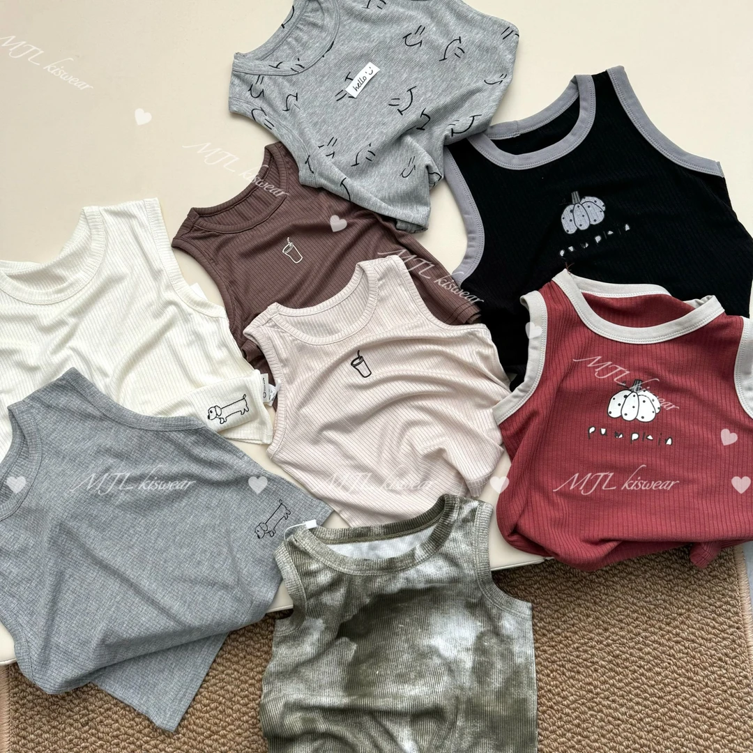 MJL【现货】丨25夏款丨卡通背心爽滑清凉丨儿童套装M125