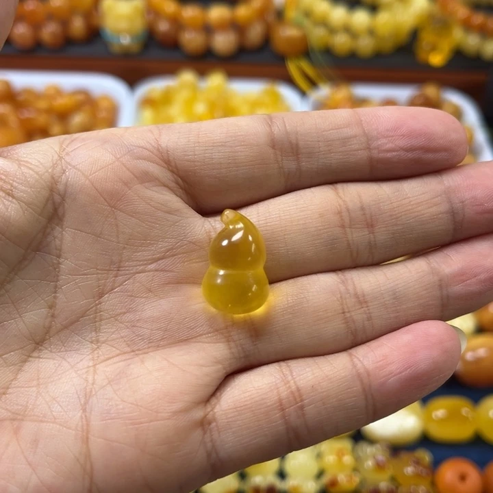 琥珀未镶嵌裸石卡19加葫芦福禄寿