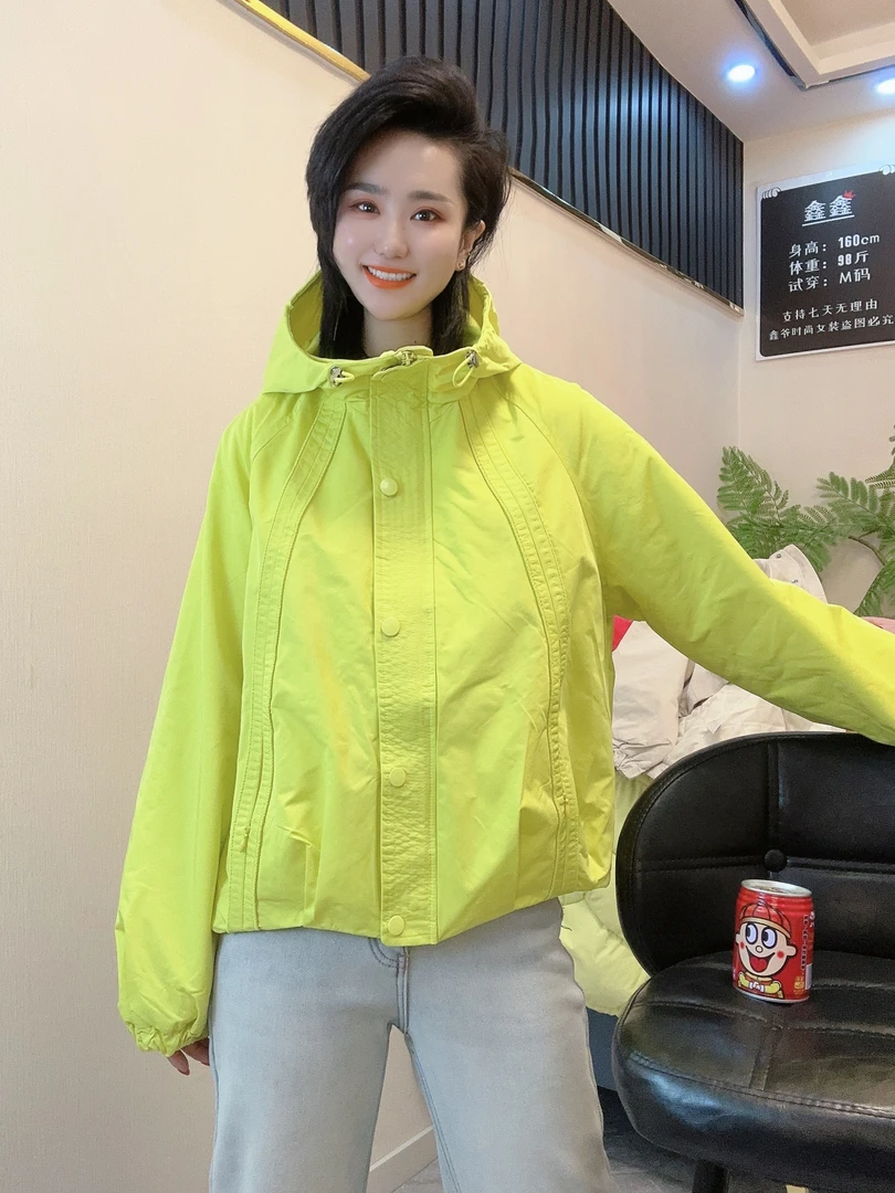 【品质】早春新款连帽韩系显瘦百搭款薄棉外套502