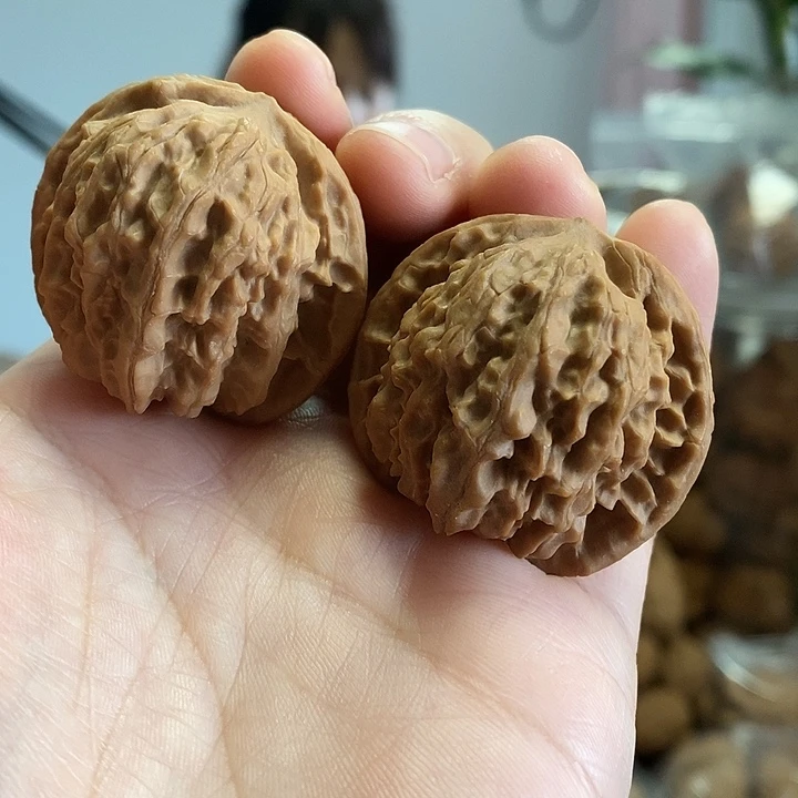 文玩核桃把件37蜡皮黄杆