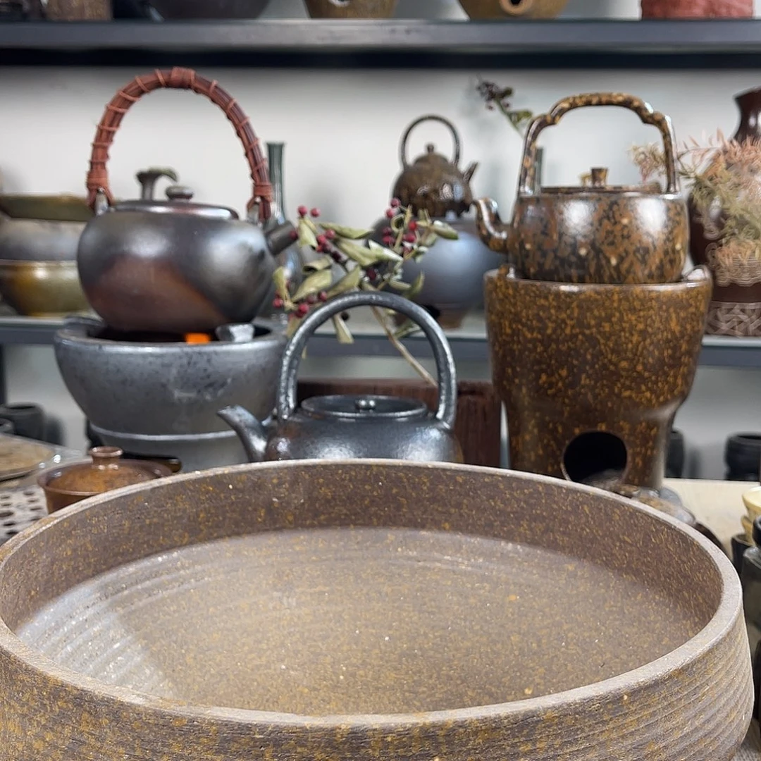 占***元壶紫砂粗陶实用花瓶