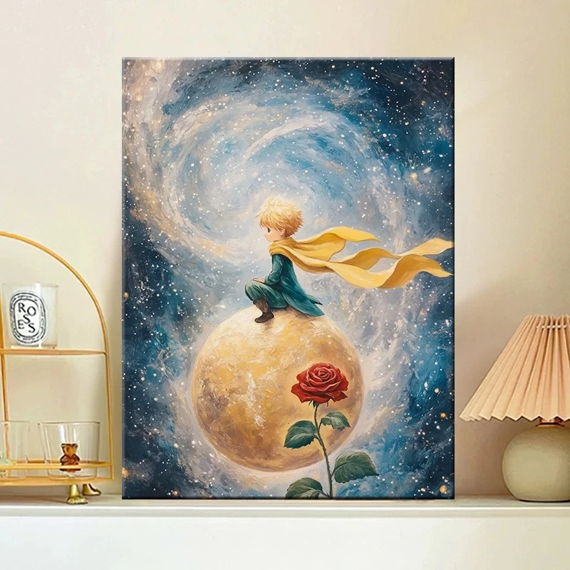 真心小王子|数字油画diy真心遮盖六代颜料填涂色手绘礼物油彩装饰