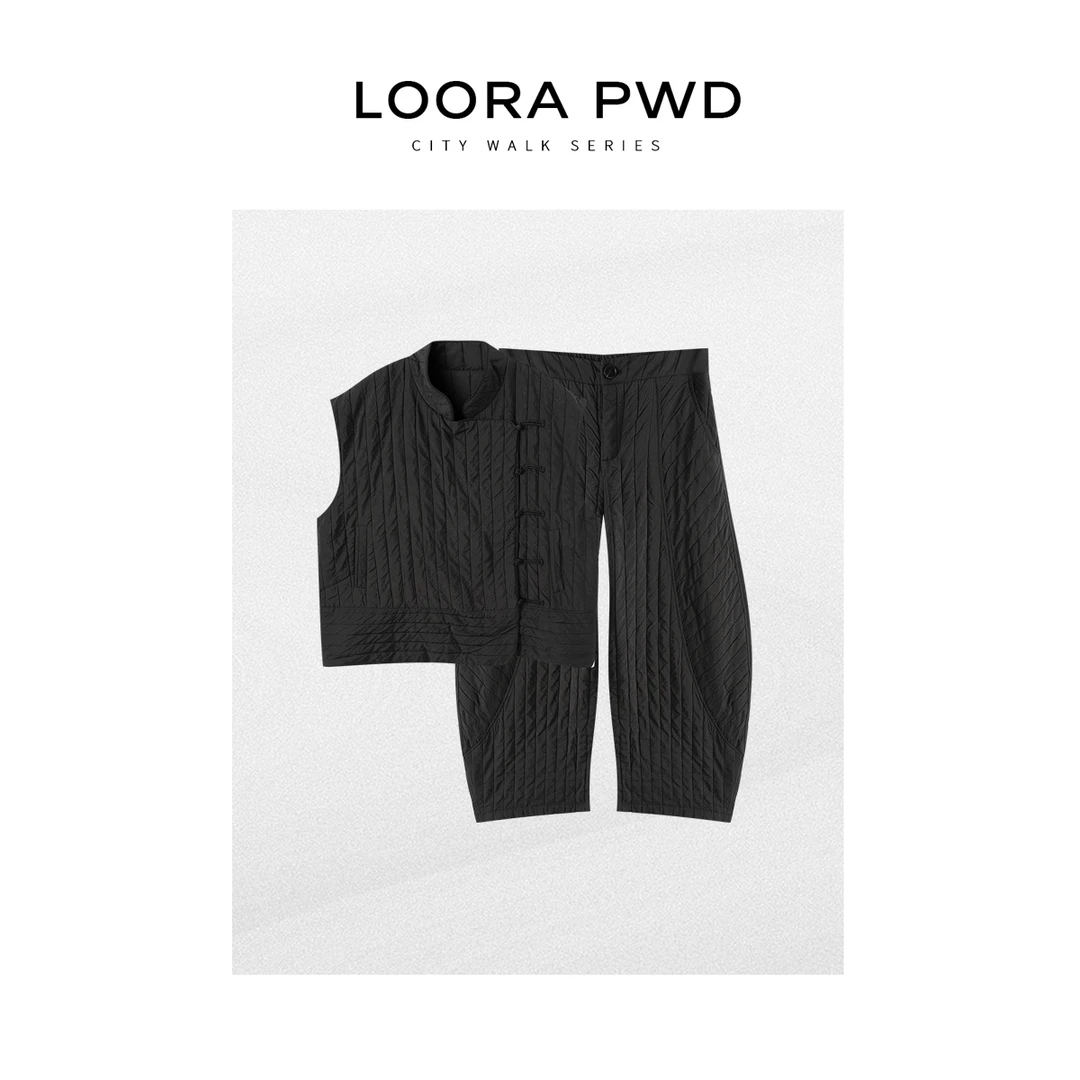 LOORAPWD/罗拉密码【鲲之梦境】无袖厚款休闲套装25CJDD0221N