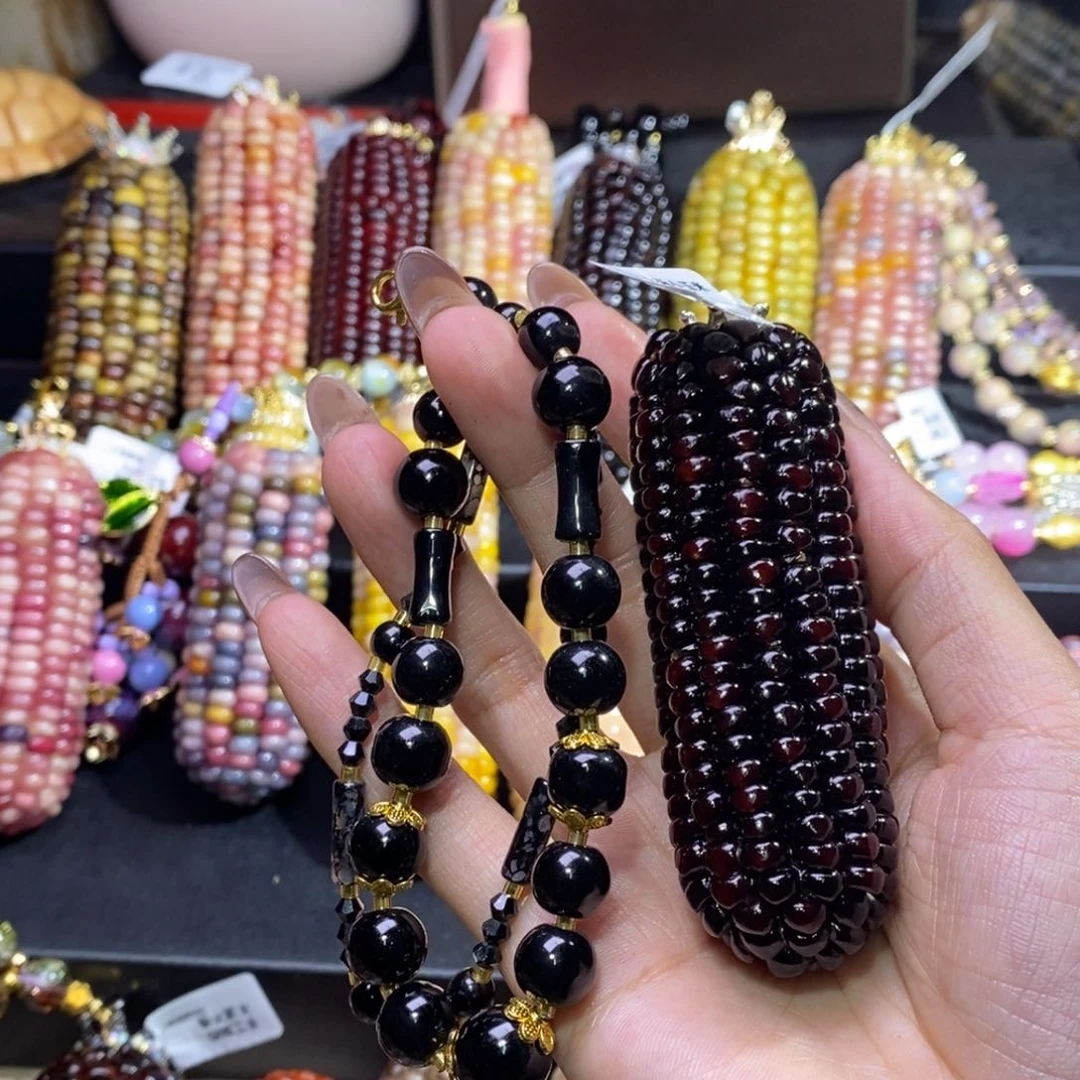 玉小*福文玩玉米 黑色