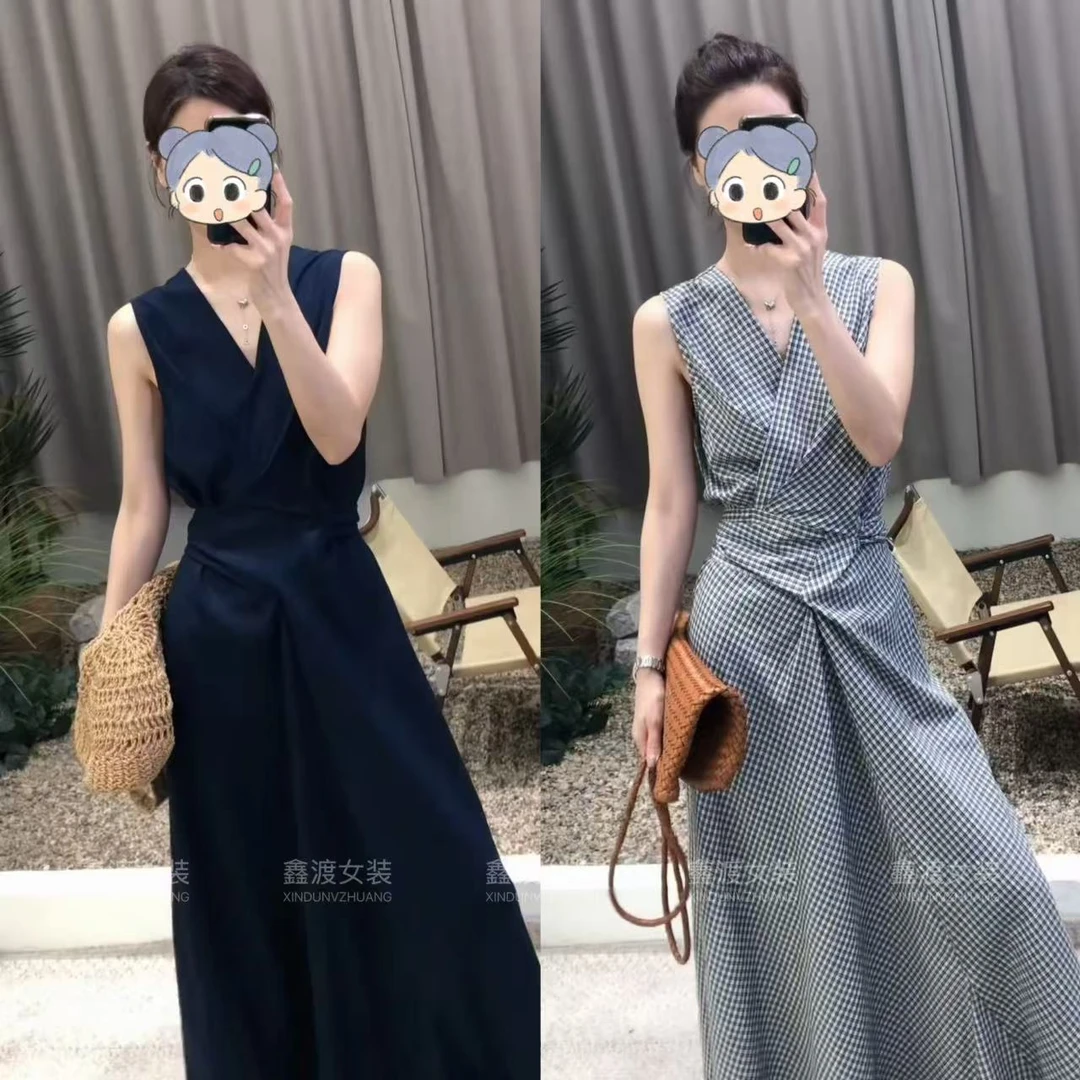 2025夏季新款时尚显瘦气质女士网红洋气连衣裙百搭款D9892