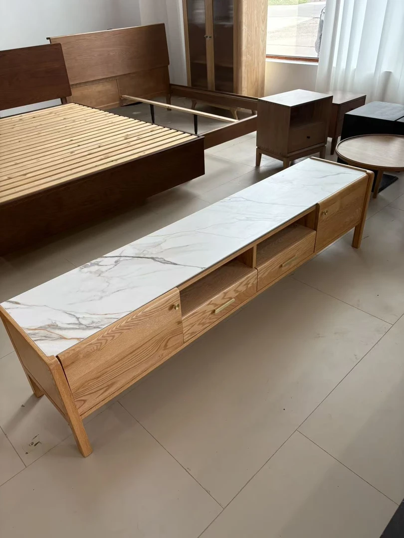 实木岩板电视柜111111