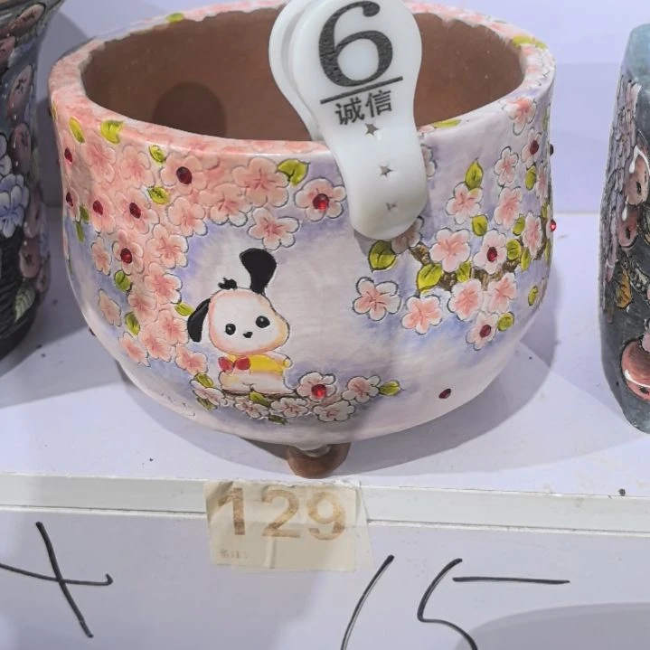 红泥花盆景德镇花盆