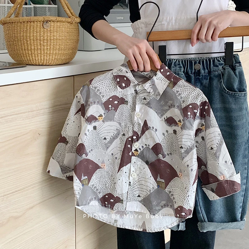 【郝叔专属】MY7557儿童春季衬衫韩版百搭宽松衬衣