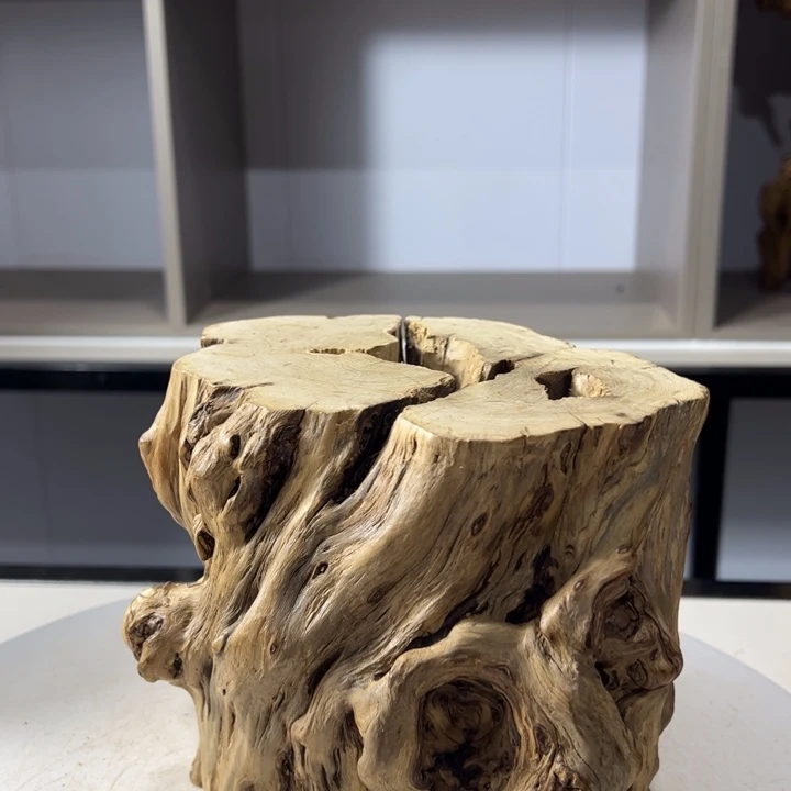 木石榴木榴疤底座摆件