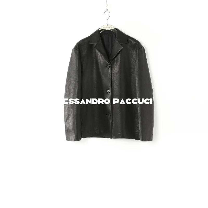 AP洛哥41070PY【黑标系列】进口小羊皮水洗植鞣简约风时尚百搭皮衣