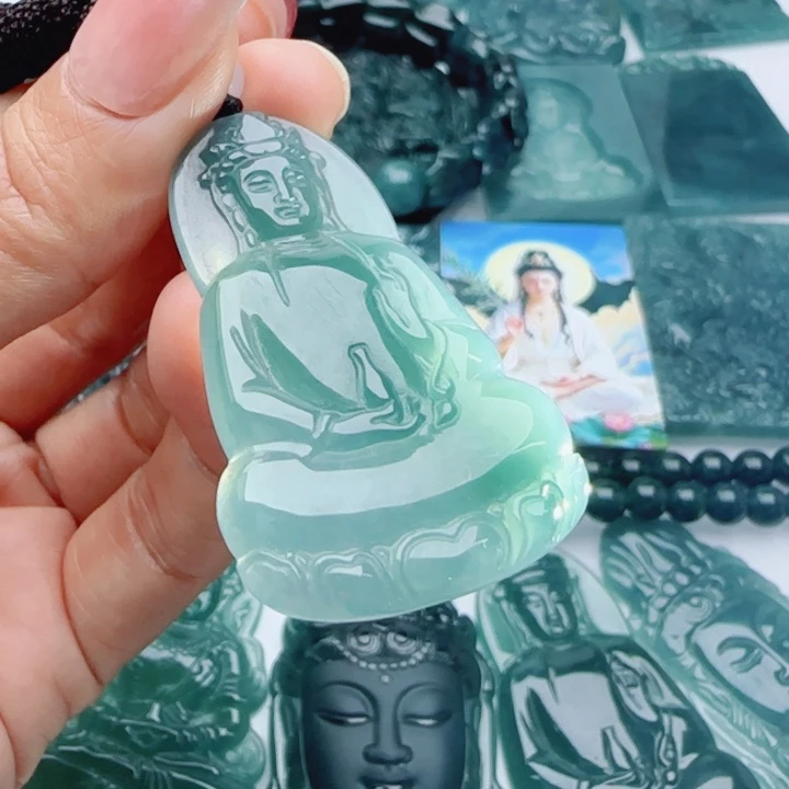 翡翠未镶嵌颈饰多样性发货天然A货翡翠