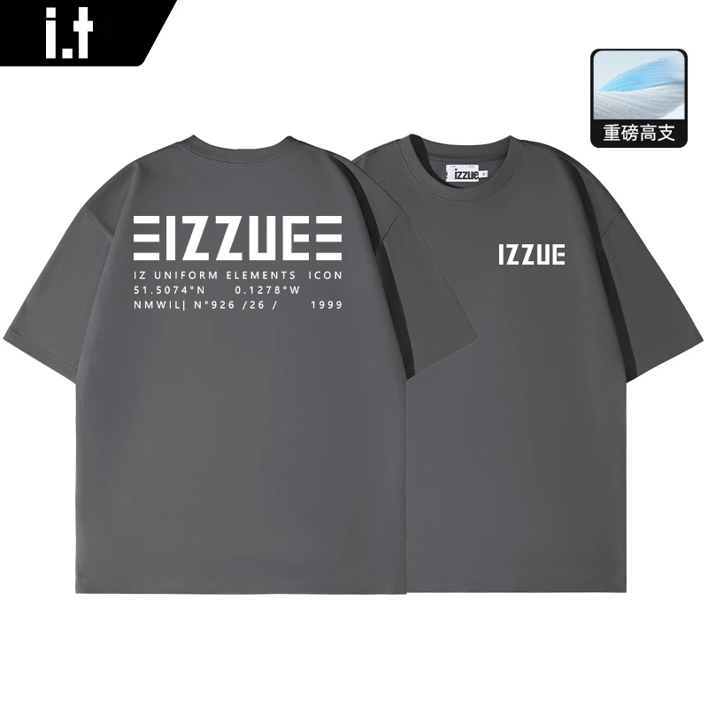 i.t izzue美式高街短袖t恤男士2025新款夏季潮牌宽松男款半袖上衣