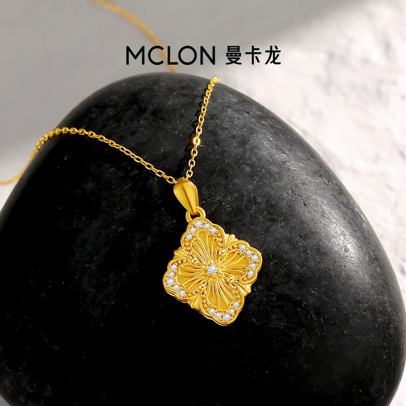 曼卡龙歌剧魅影黄金挂坠5D硬金华丽璀璨计价华彩金