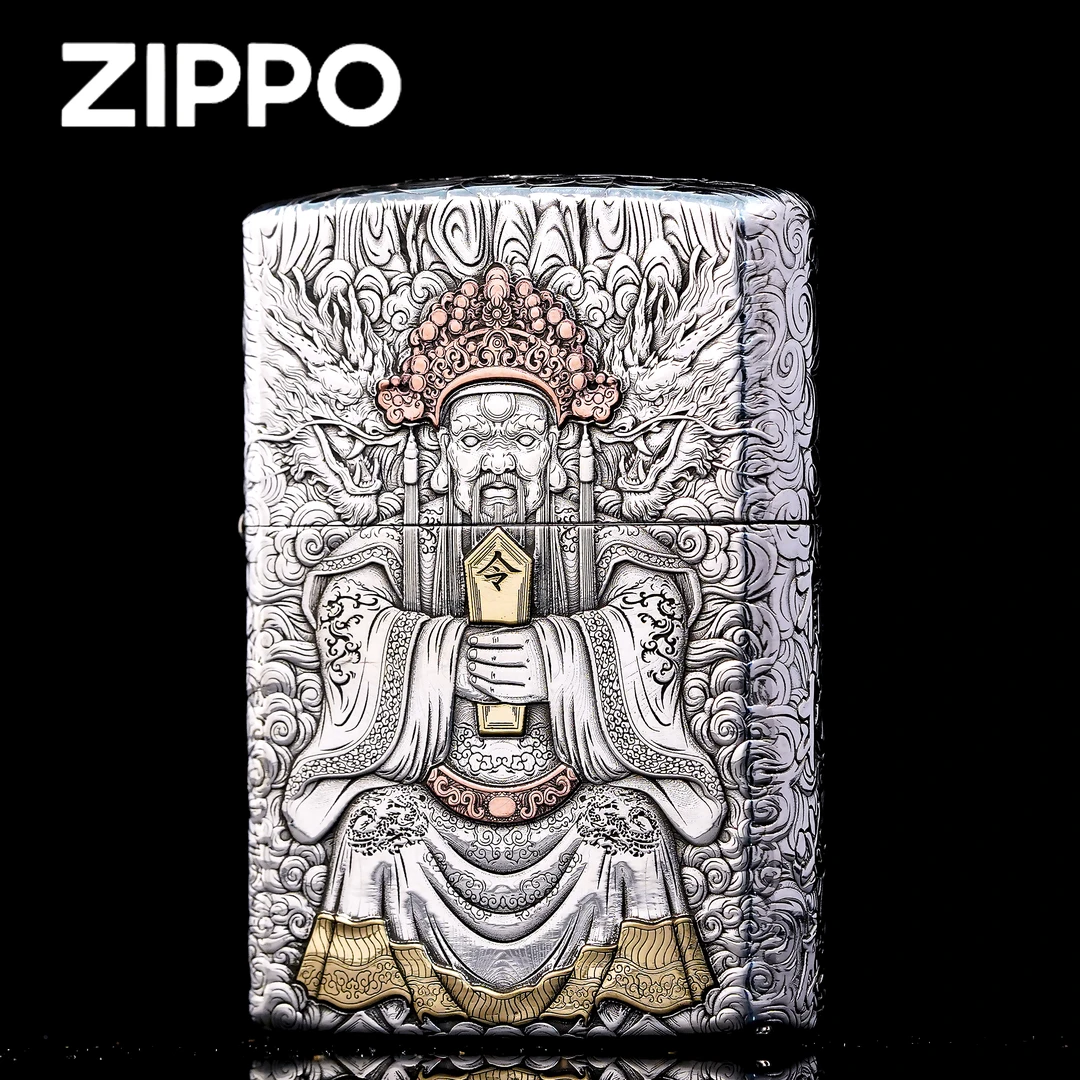 ZIPPO打火机正品/S925纯银套壳重甲【龙五爷看大戏】【凯亚】DYJ1