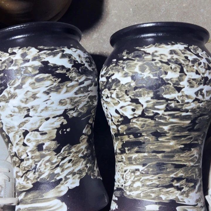 紫砂花盆高29口15一对