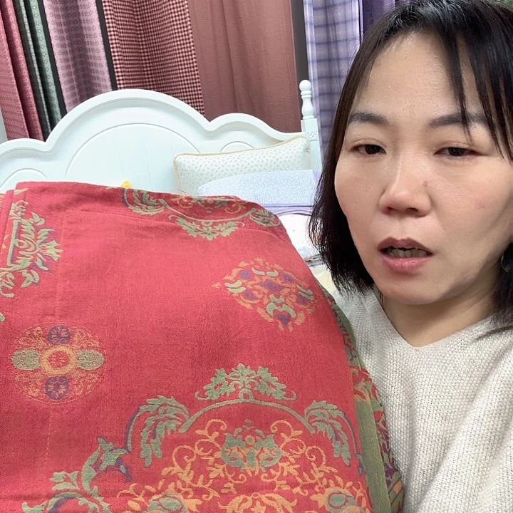 棉棉锦绣红四件套宽边