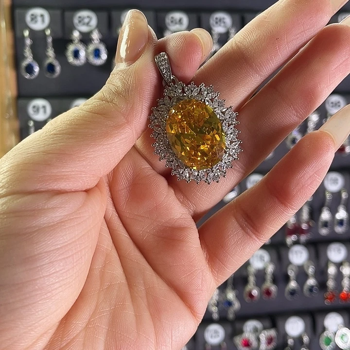 银S925镶嵌颈饰紫色碧玺