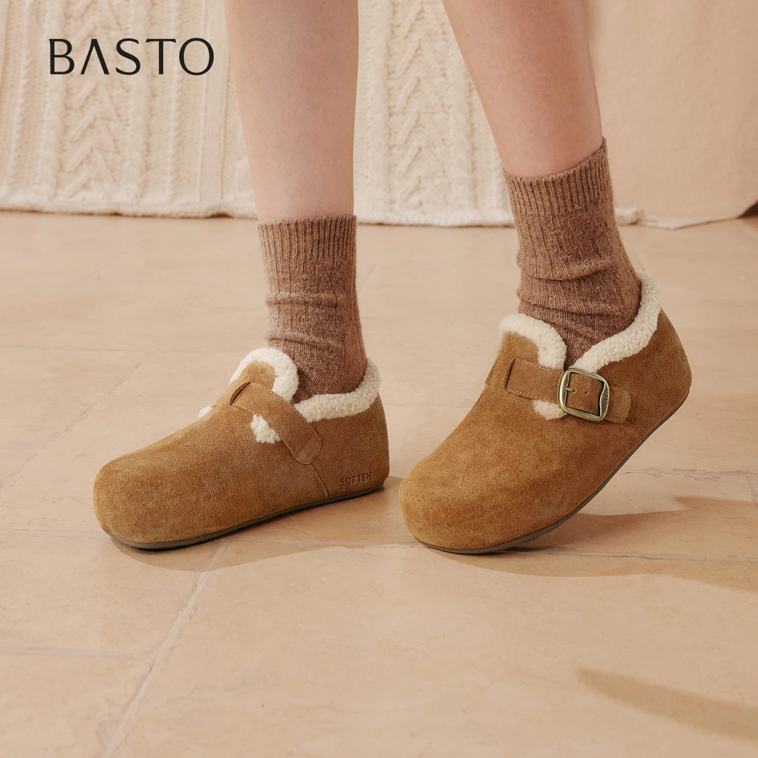 【辛小北专属】百思图勃肯鞋时尚潮流复古加绒保暖女单鞋B3047DM5