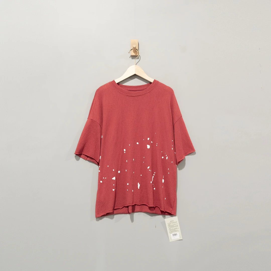 文艺棉复古印花圆领百搭短袖T恤