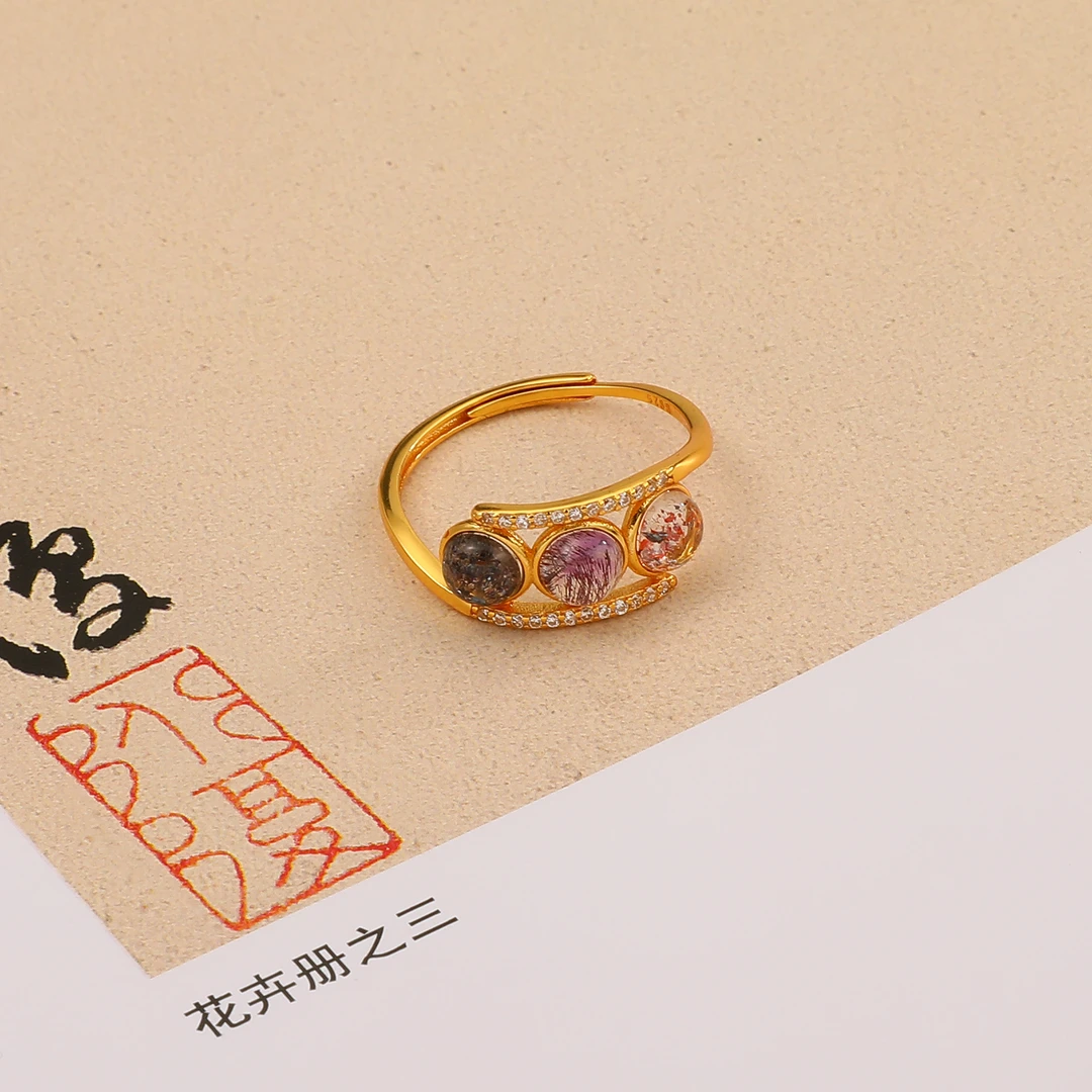 NEOGLORY【仓播】超七天然水晶豪镶戒指