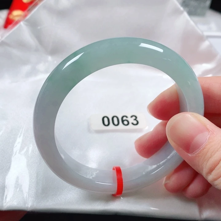 未镶嵌手镯翡翠缅甸天然A货翡翠手镯0063圈口54