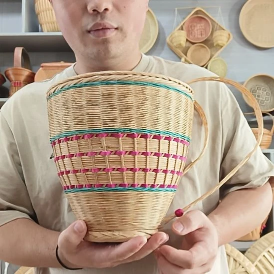 山***边金竹精编小背篓20公分